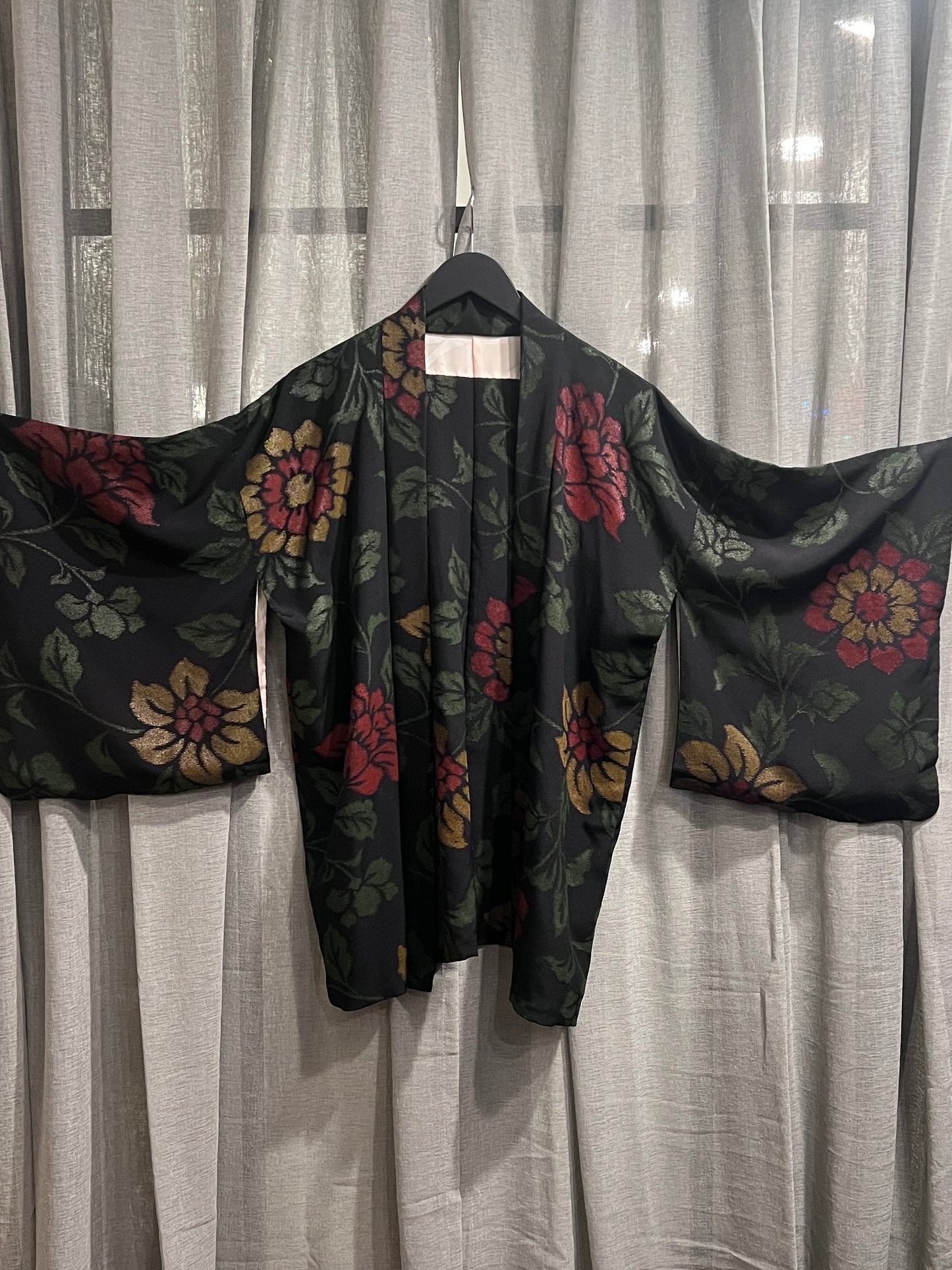 Black Garden Vintage Silk Haori