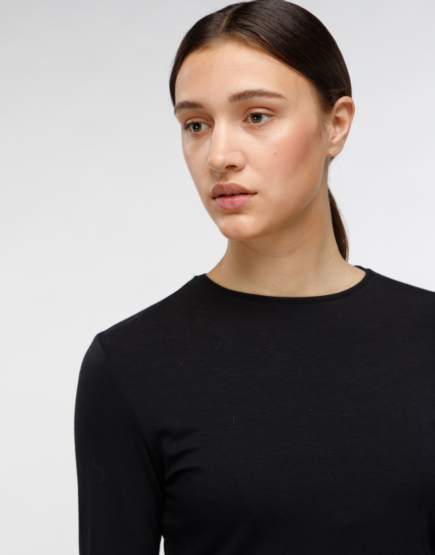 Slim Fit Top - Black