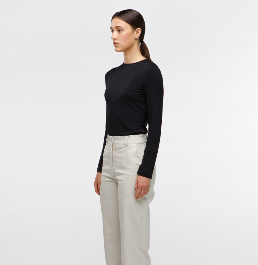 Slim Fit Top - Black