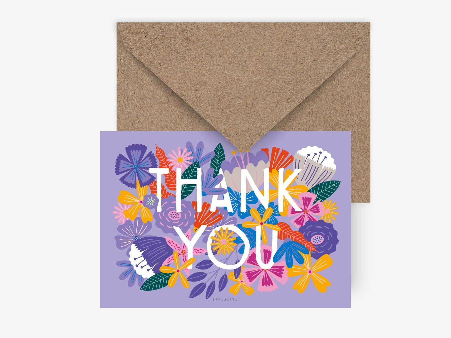 Bloomy Thanks Postcard