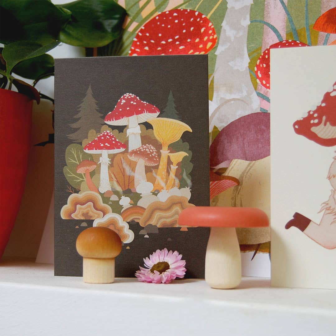 Fungi Forest greetings card