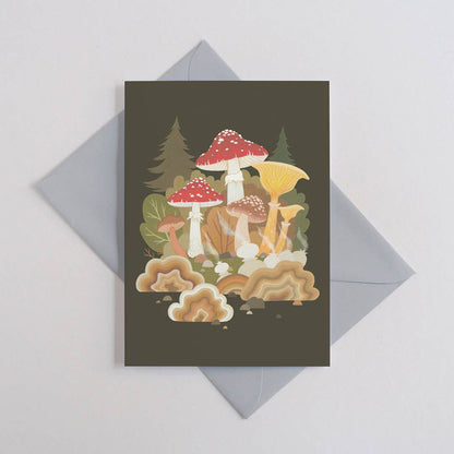 Fungi Forest greetings card