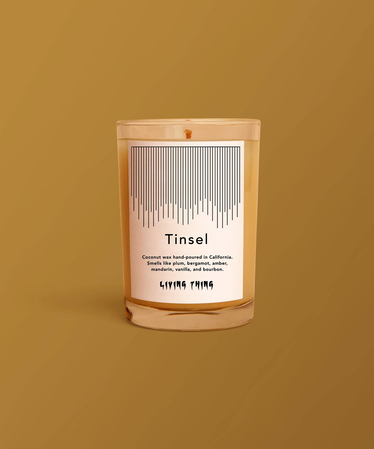 Tinsel: Bergamot, Vanilla + Bourbon Holiday Candle