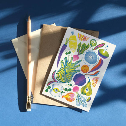 Roots, Fruits & Shoots greetings card