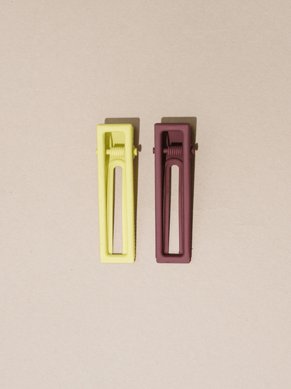 Lu Lu Clips Set: Mauve + Pink