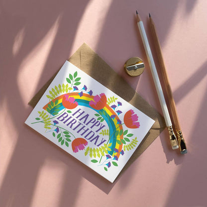 Birthday Blooms greetings card