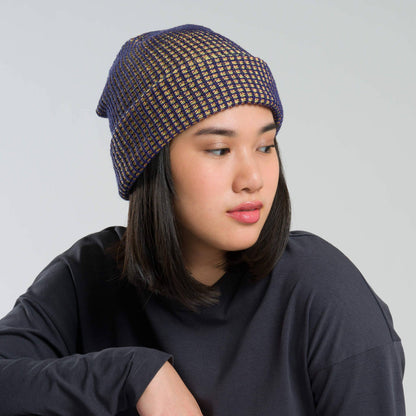 Grid Beanie: Fuchsia