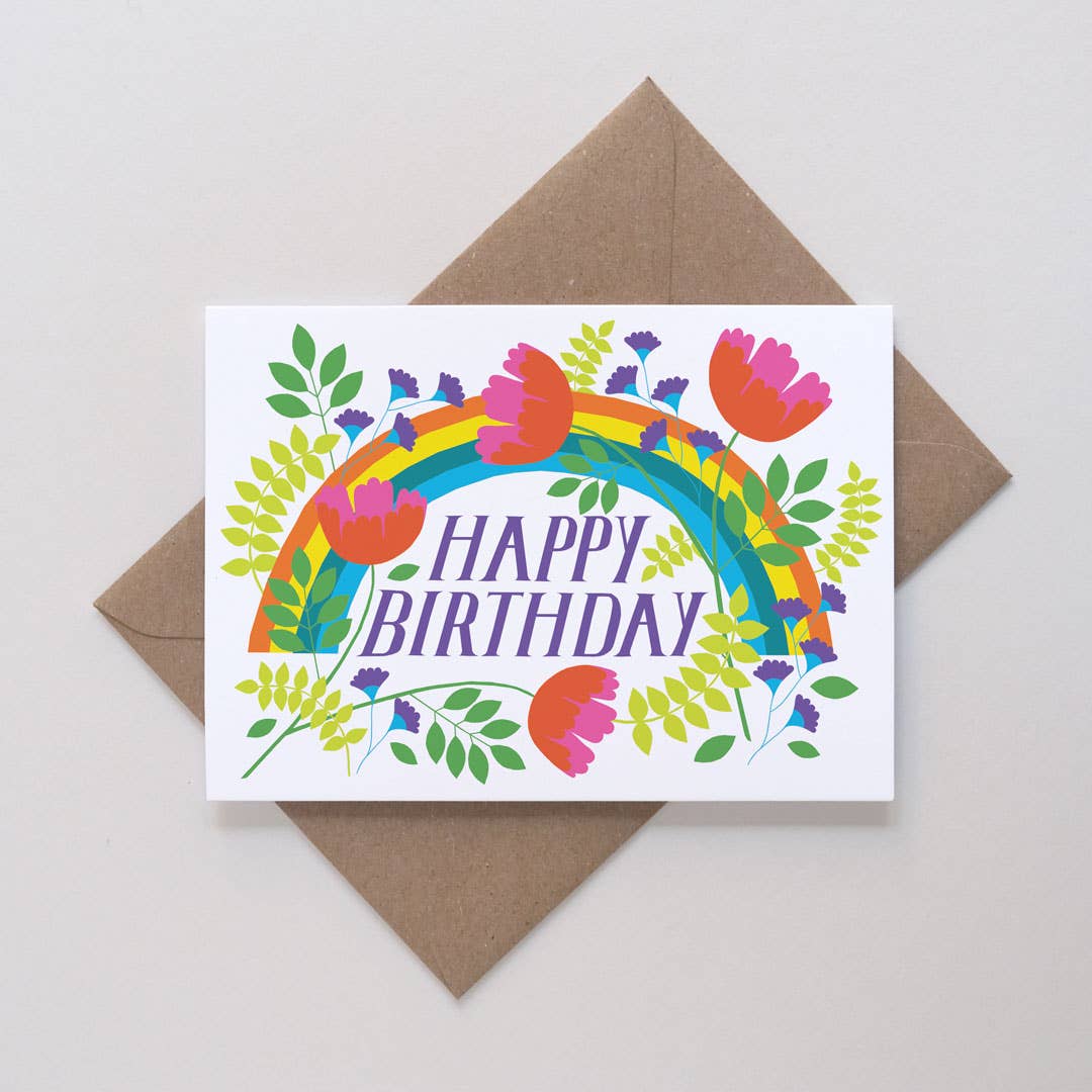 Birthday Blooms greetings card