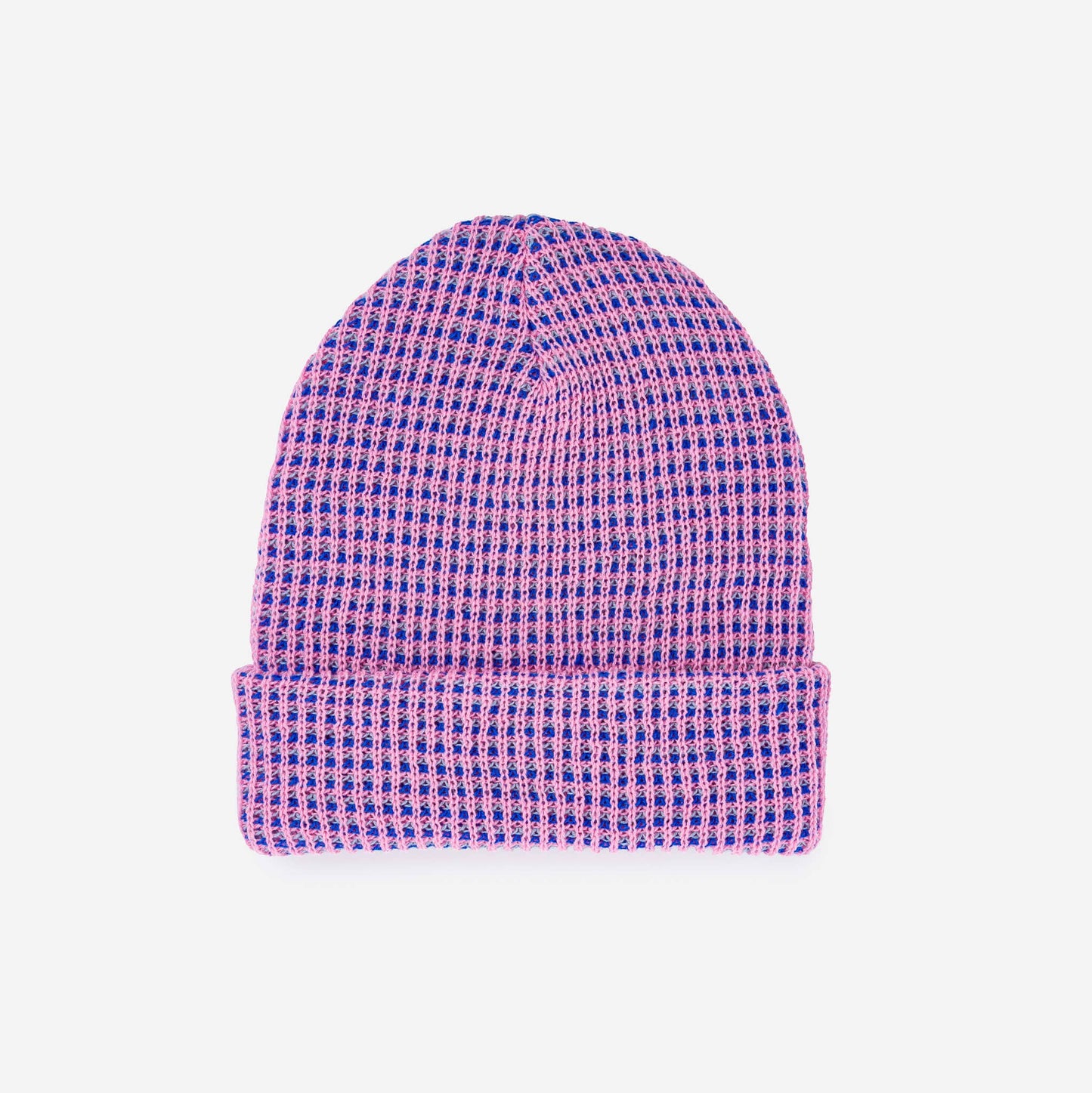 Grid Beanie: Fuchsia