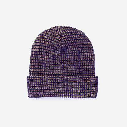 Grid Beanie: Fuchsia