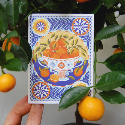 Orange bowl greetings card