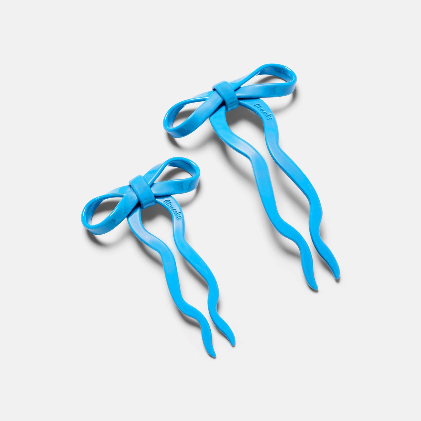 Bow Hairpin in Small Blue