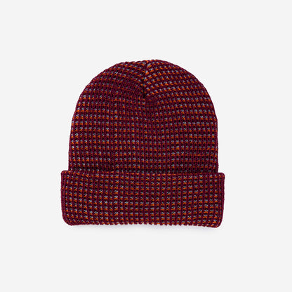 Grid Beanie: Fuchsia