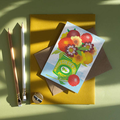 Golden Syrup greetings card