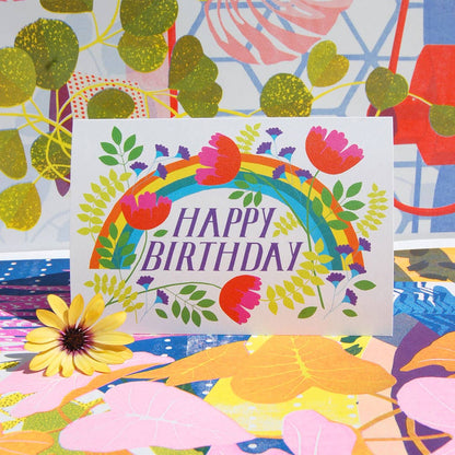 Birthday Blooms greetings card