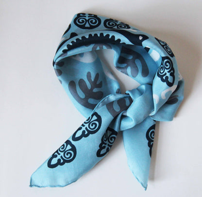 Silk Scarf - Asmar Blue