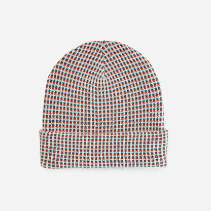 Grid Beanie: Fuchsia