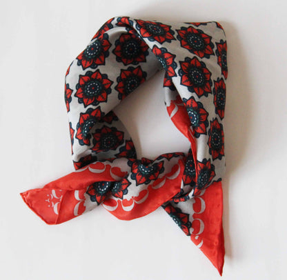 Silk Scarf - Daisy Orange