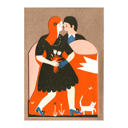 Man and Woman Concertina Heart Card
