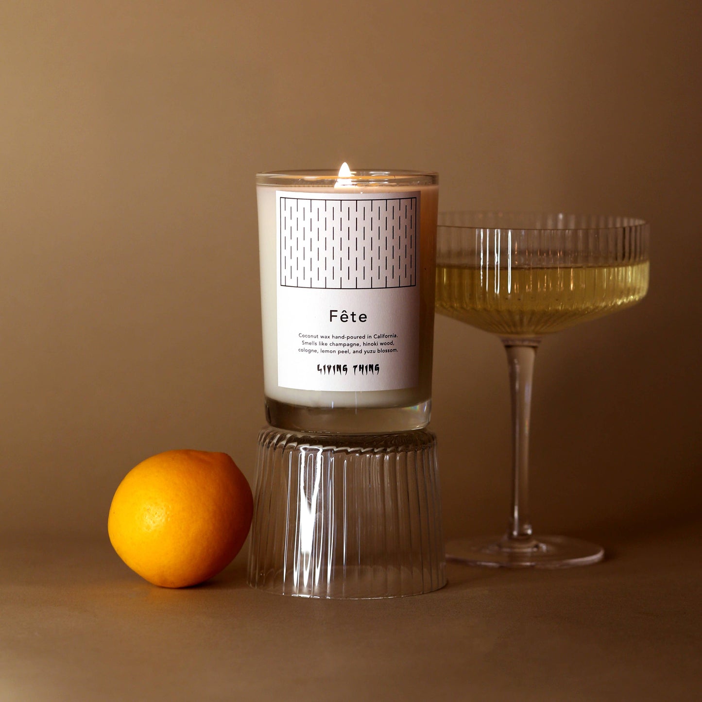 Fête: Champagne + Lemon Peel Candle