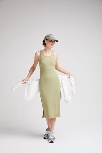 Vintage Rib Midi-kjole 