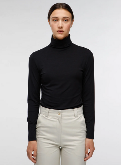 Slim Fit Turtleneck - Black