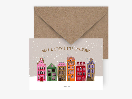 Christmas Houses Postcard