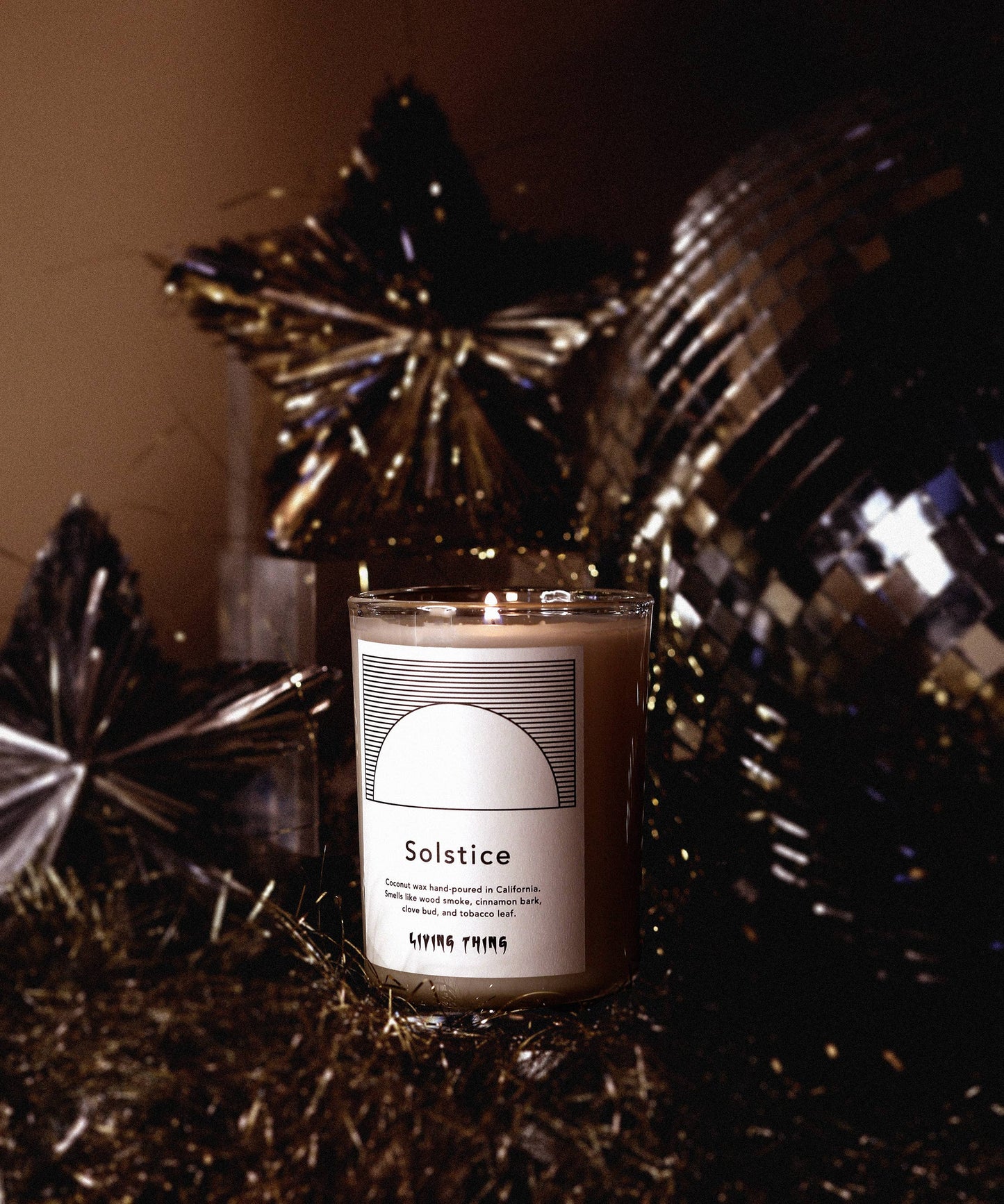 Solstice: Cinnamon, Clove + Wood Smoke Holiday Candle