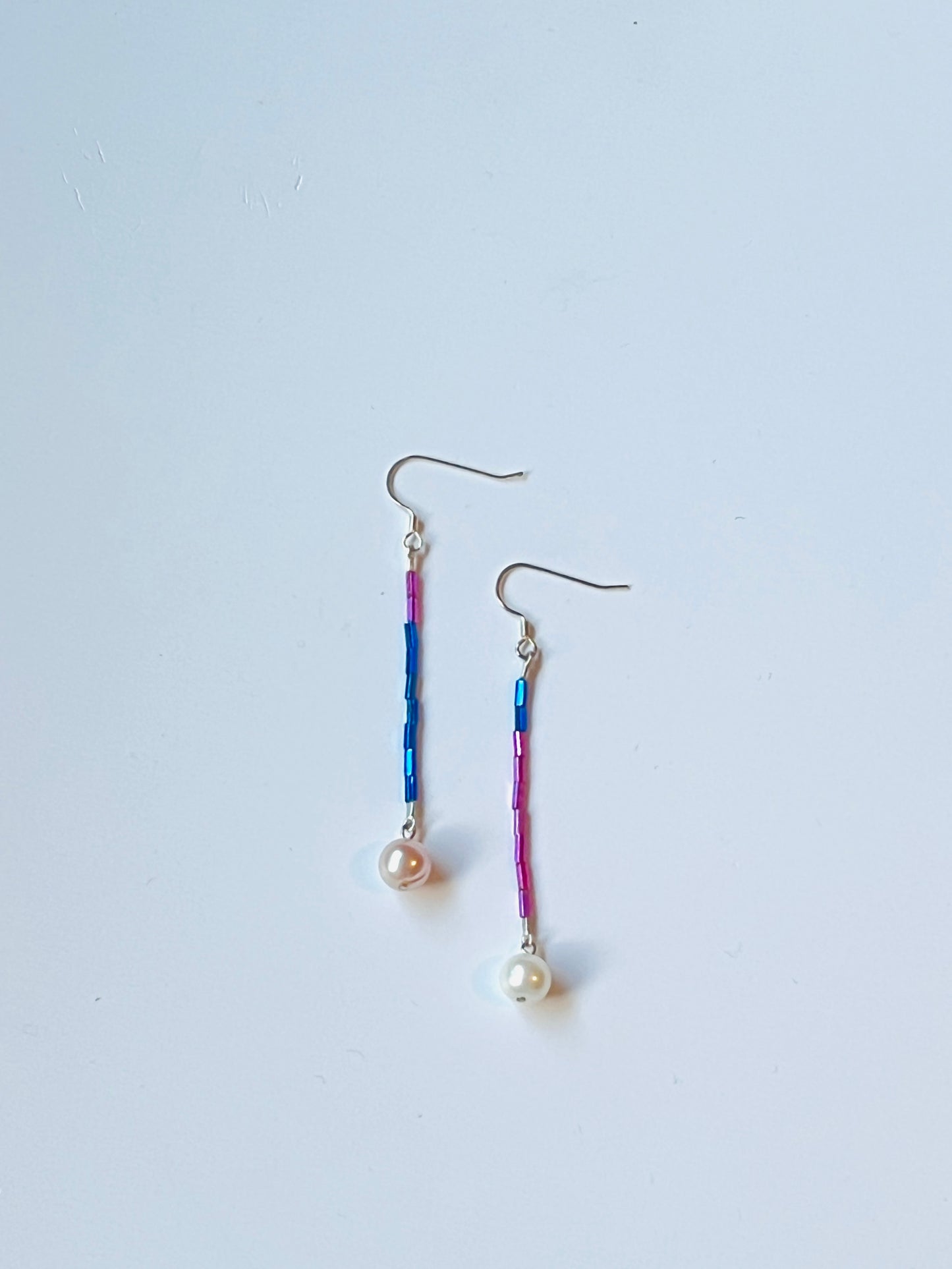 Mismatched Pearl Drop Earrings